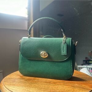 Coach Green Leather Handbag